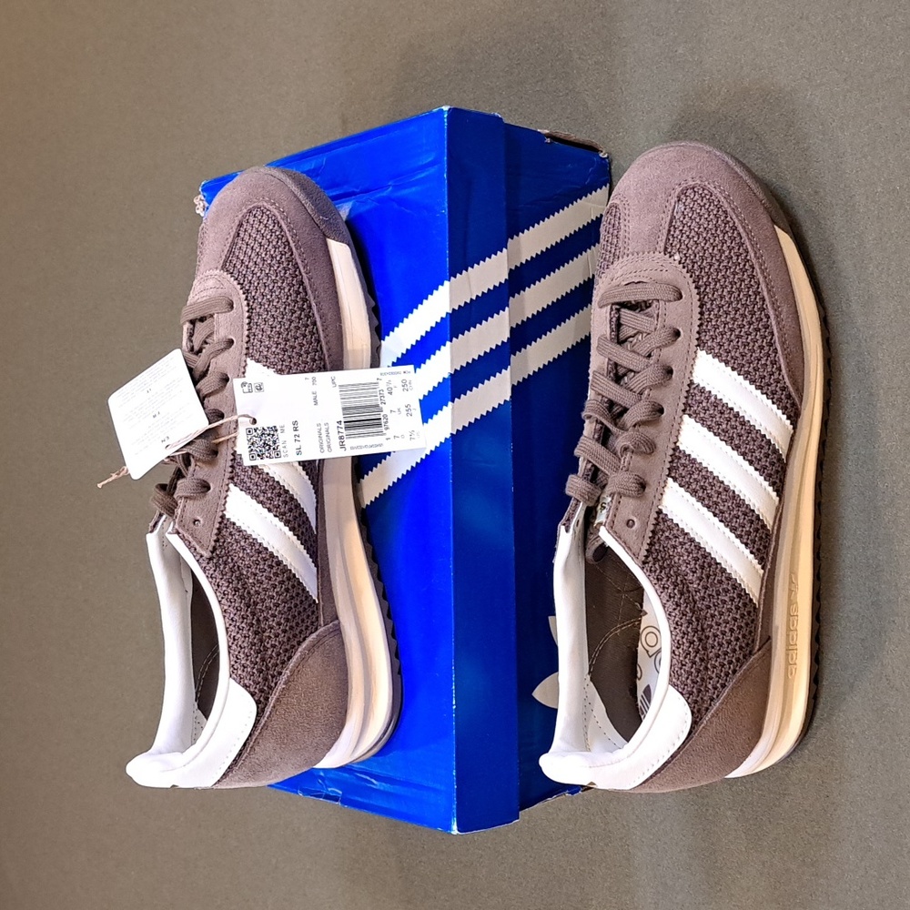 Adidas SL 72 RS Sneakers - Color: Brown / White - Unisex - Women 8.5, Men 7.5
